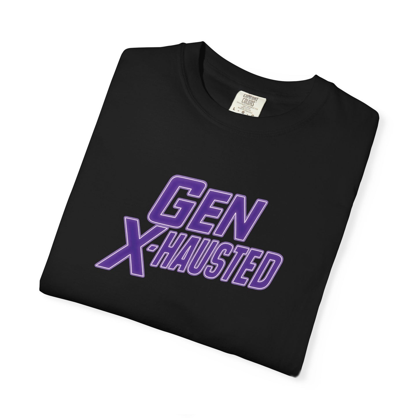 Gen X-Hausted Unisex T-shirt, Forgot Again Found Out Funny Tee, Gen X Humor Gift, Retro 80s 90s Shirt, Vintage Style Clothing