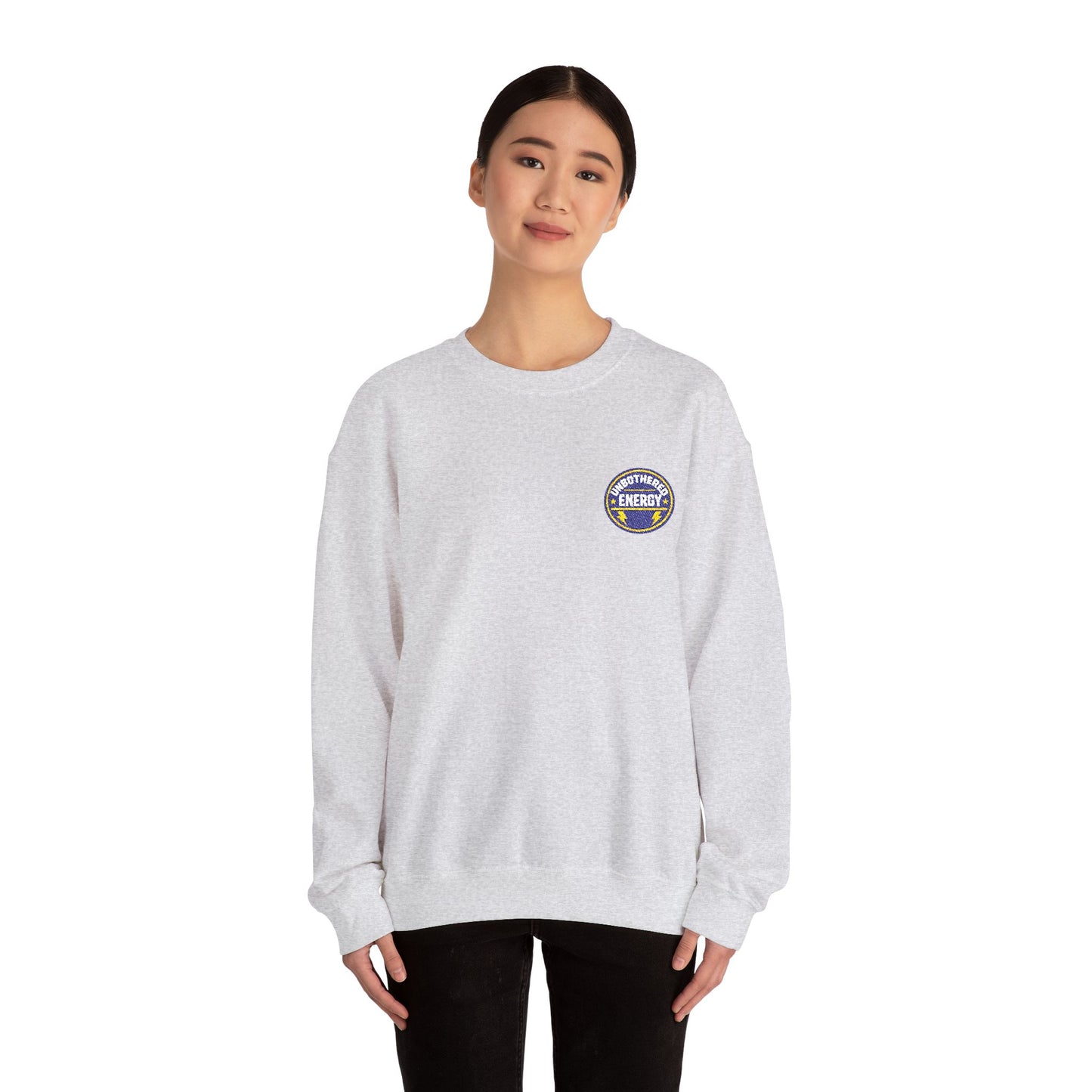 Unbothered Energy embroidered sweatshirt | Funny Slogan Crewneck