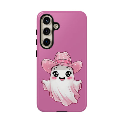 Cute Ghost Phone Case - Fun, Whimsical, Kawaii, Halloween, Gift Idea, Pink Ghost Design