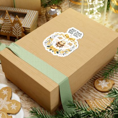 Bee Kind Bee Silly Bee You sticker | Kiss-cut vinyl sticker, cute bee wreath