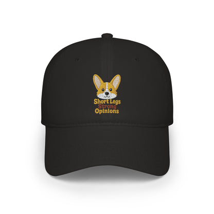 Short Legs Big Opinions Cap | Corgi Embroidered Dad Hat