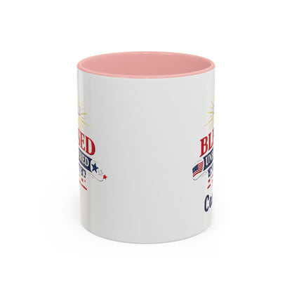 Blessed Unbothered Free, Coffee Mug | Accent Coffee Mug