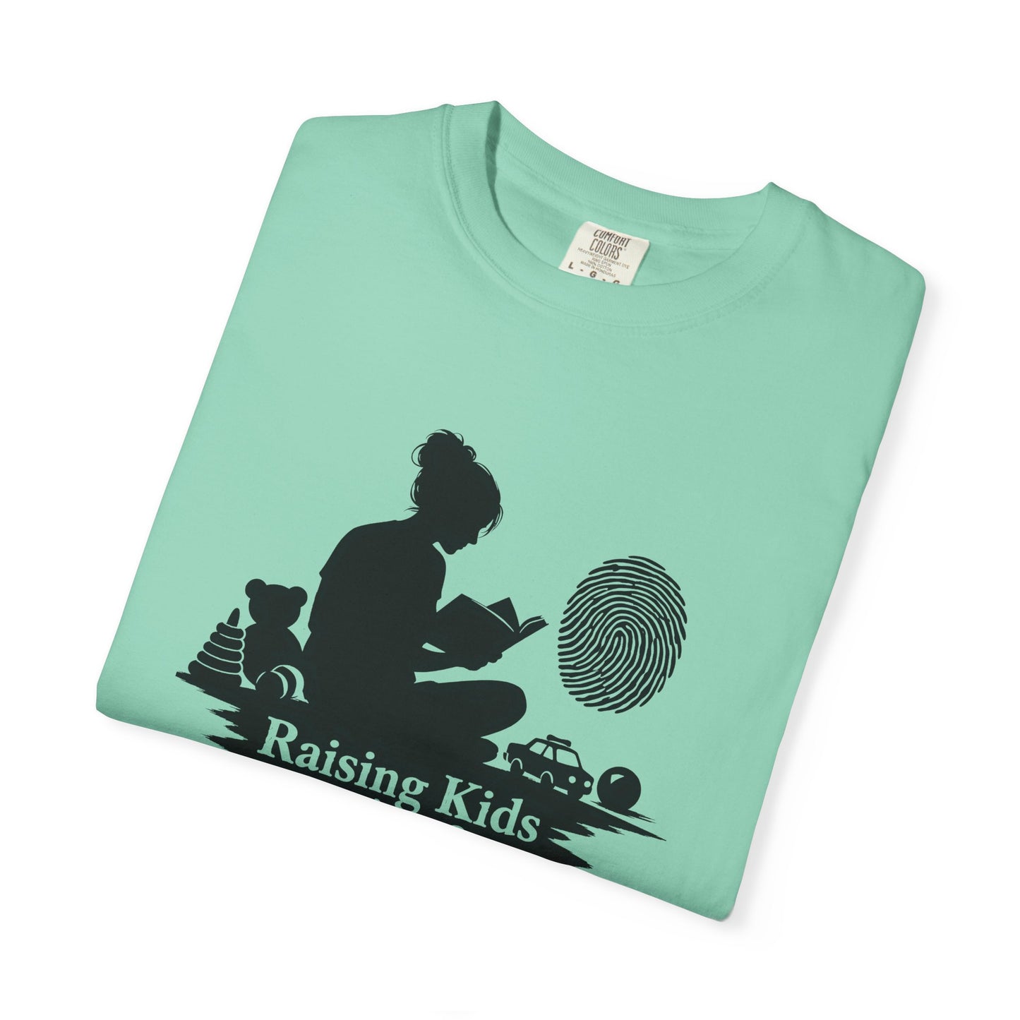 Raising Kids and Reading Crime T-shirt | Mom Reader Detective Design