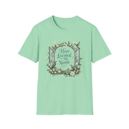 Hope Learned My Name T-Shirt | Abuse Survivor Inspiration