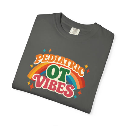 Pediatric OT Vibes T-shirt | Retro Rainbow Occupational Therapy Tee