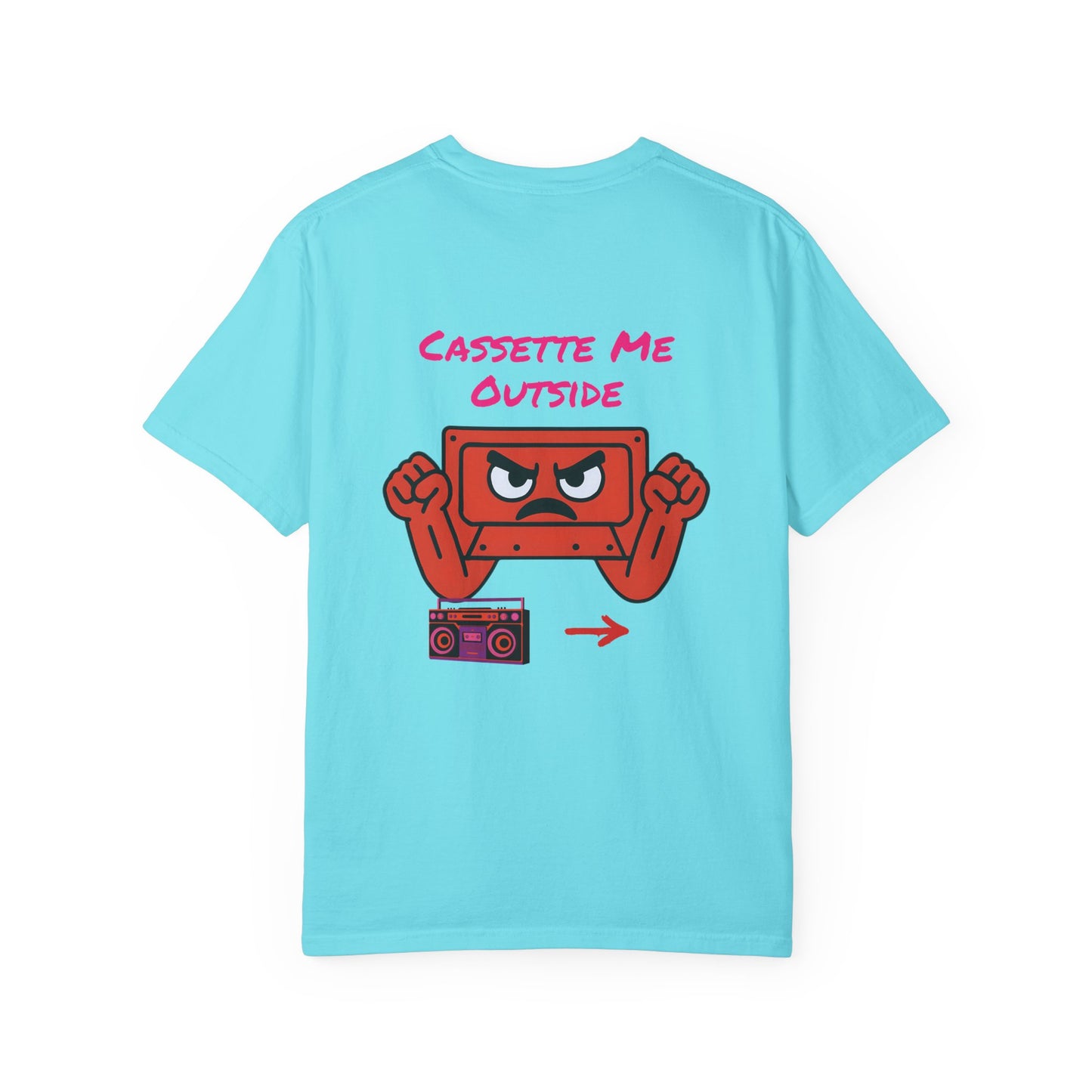 Cassette Me Outside T-shirt, Gen X Humor Tee, Vintage Music Lover Shirt, Retro 80s Graphic Top, Unisex Garment-Dyed Tee, Cassette Tape Shirt