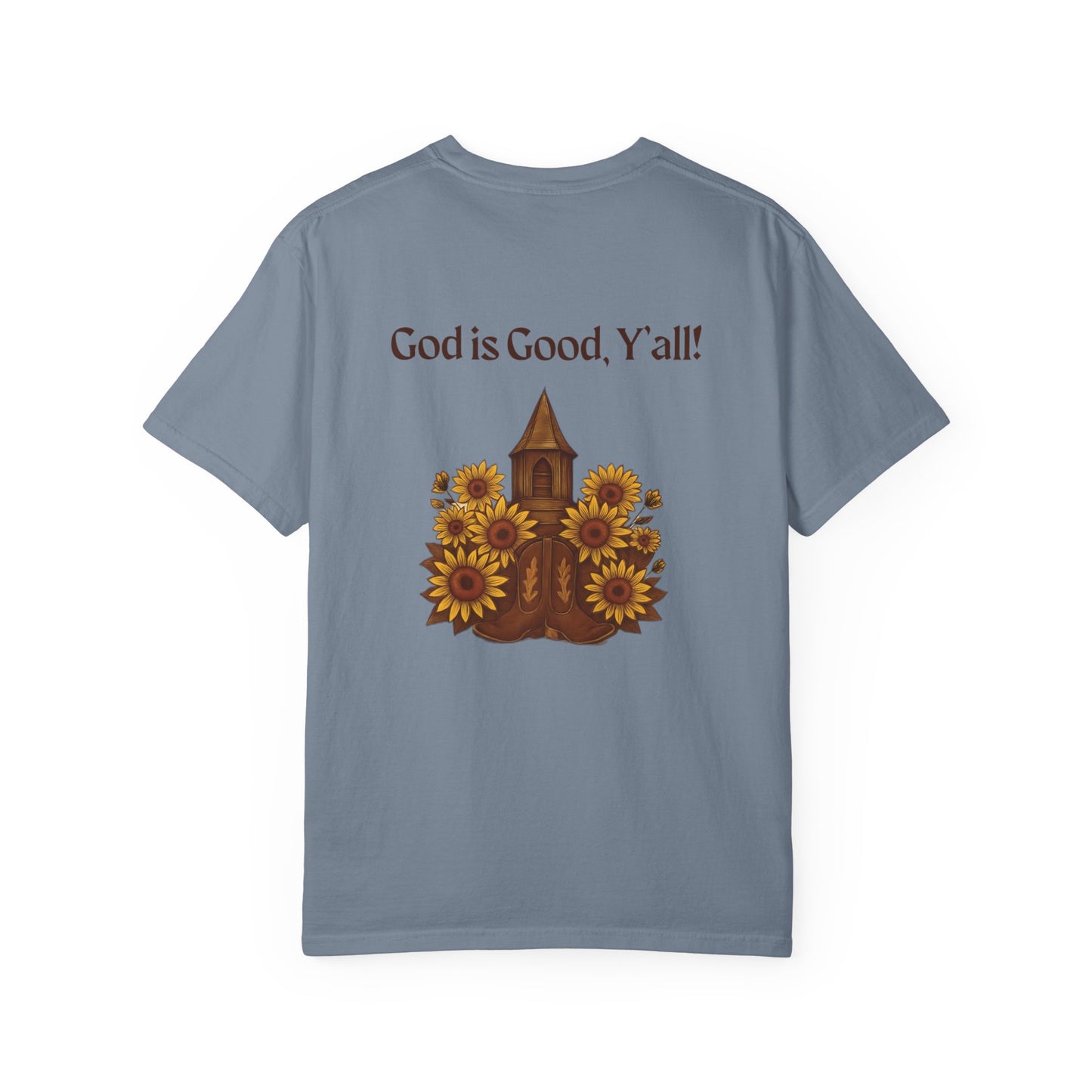 Unisex Sunflower Tee - Inspirational T-Shirt, God is Good Y'all, Casual Wear, Gift for Gardeners, Faith-Based Apparel