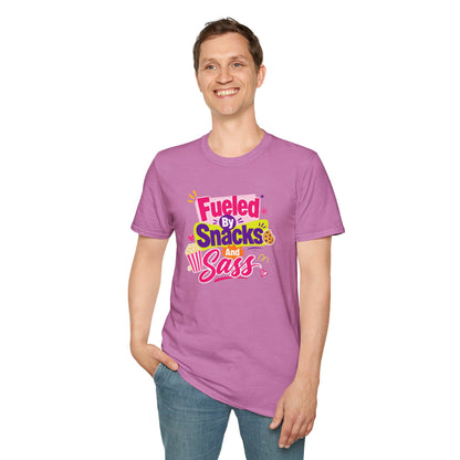 Fueled by Snacks and Sass T-Shirt | Snack Quote Tee