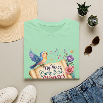 My Voice Came Back Stronger T-Shirt | Survivor