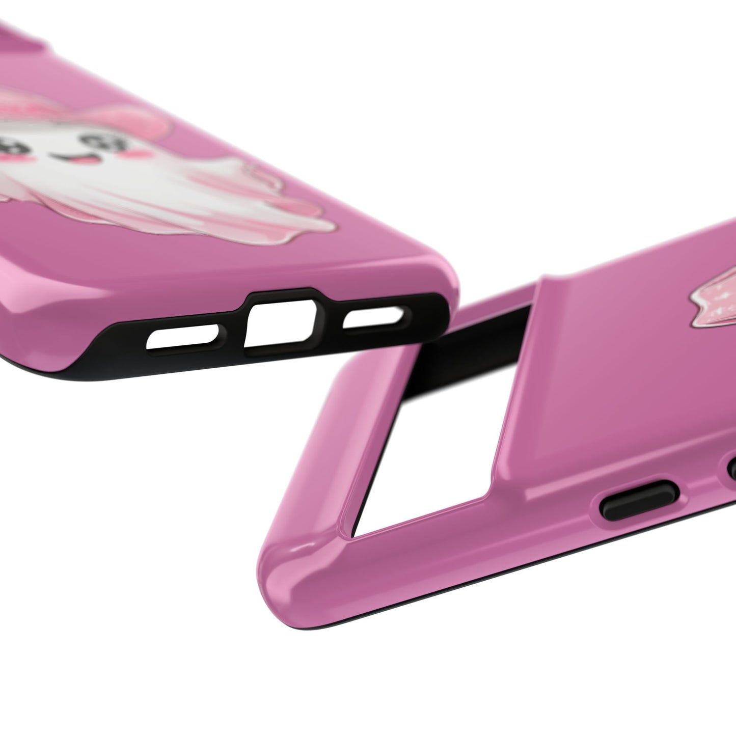 Cute Ghost Phone Case - Fun, Whimsical, Kawaii, Halloween, Gift Idea, Pink Ghost Design