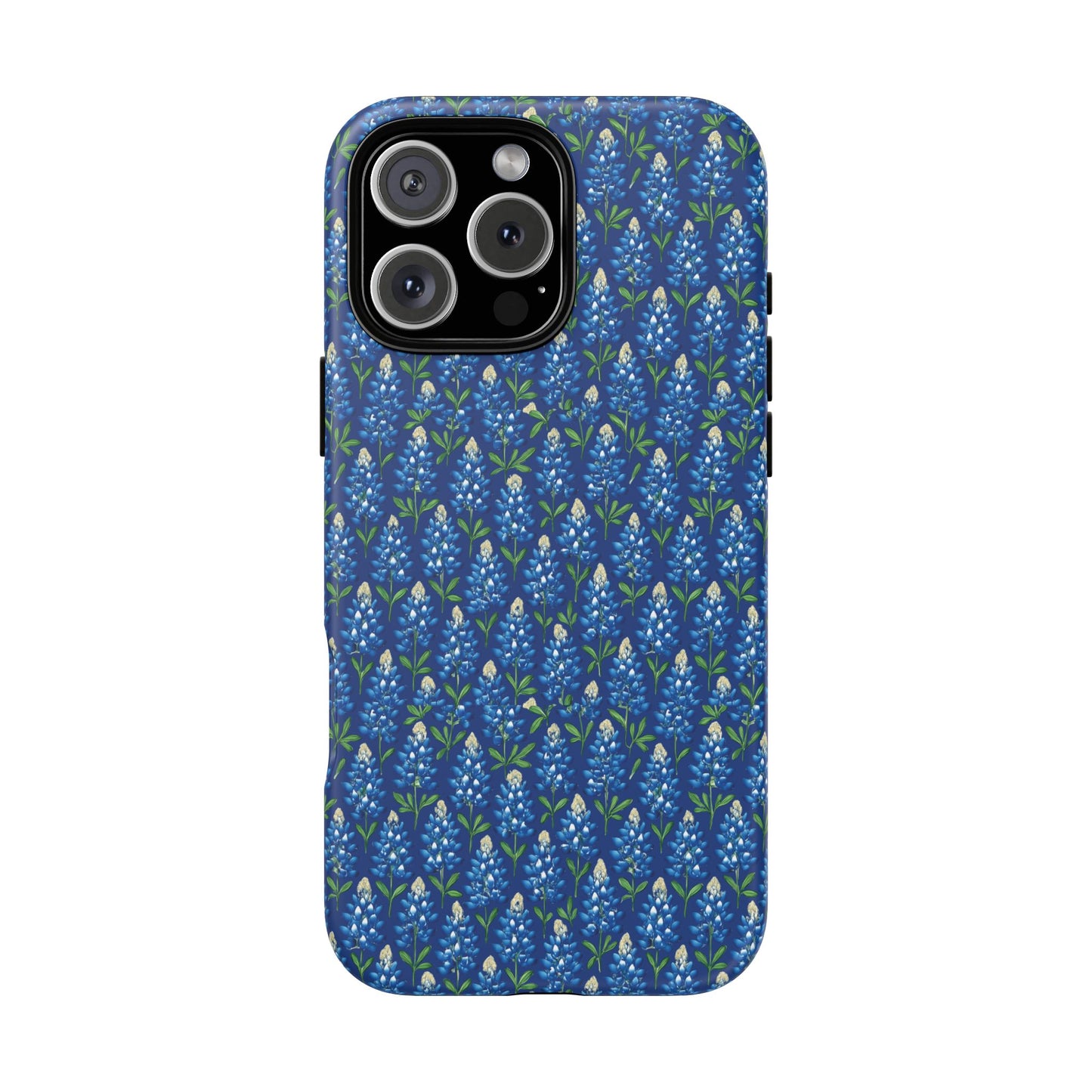 Phone Case, Texas Bluebonnet Tough Case, Navy Floral Phone Cover, Protective iPhone Case, Samsung Galaxy Case, Texas Wildflower Gift