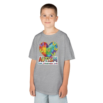 Autism Puzzle Heart Kids Tee | Accept Understand Love