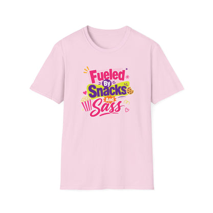 Fueled by Snacks and Sass T-Shirt | Snack Quote Tee
