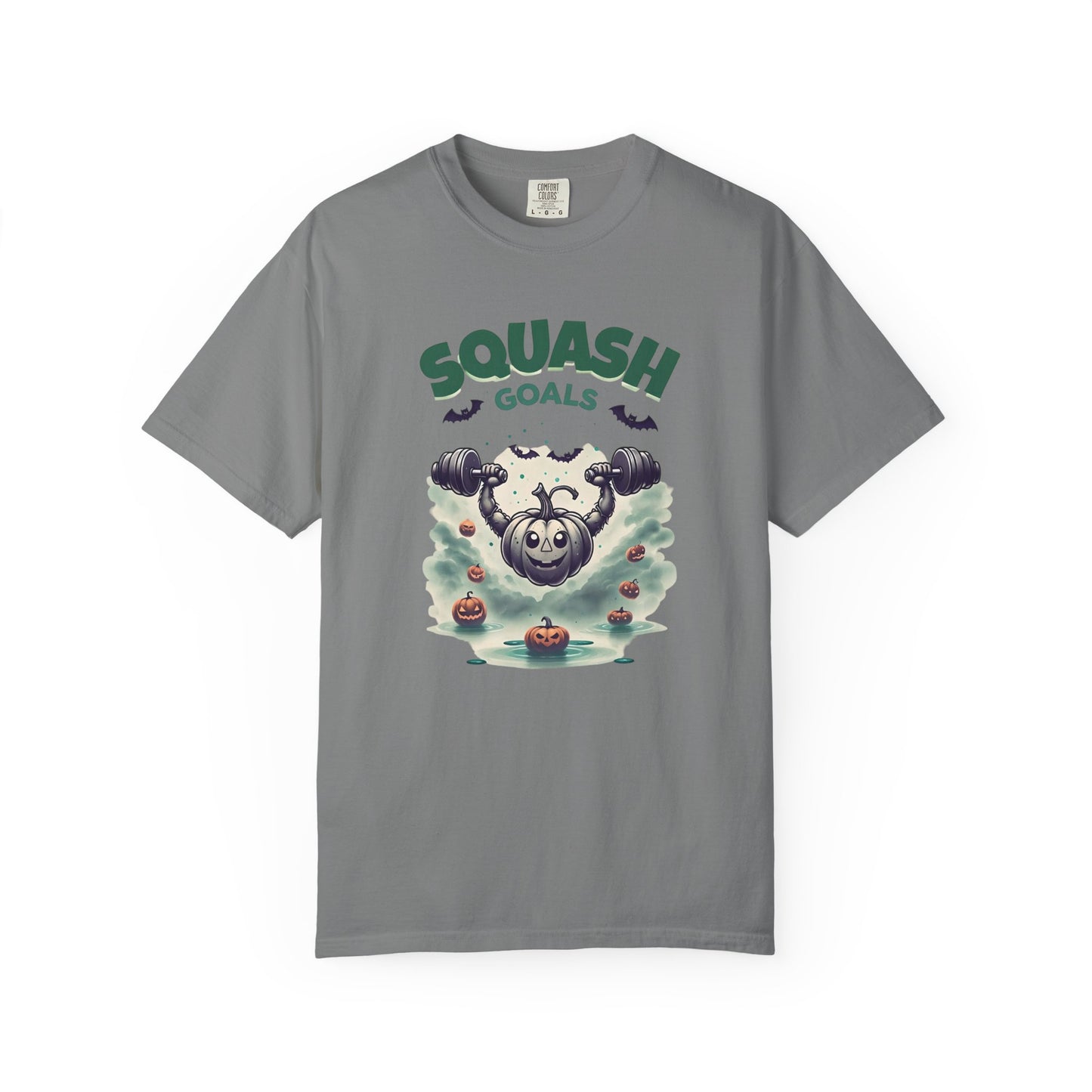 Halloween Fitness T-Shirt, Squash Goals Tee, Pumpkin Workout Shirt, Spooky Gym Wear, Fall Exercise Top, Unisex Apparel