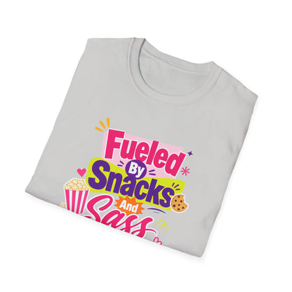 Fueled by Snacks and Sass T-Shirt | Snack Quote Tee