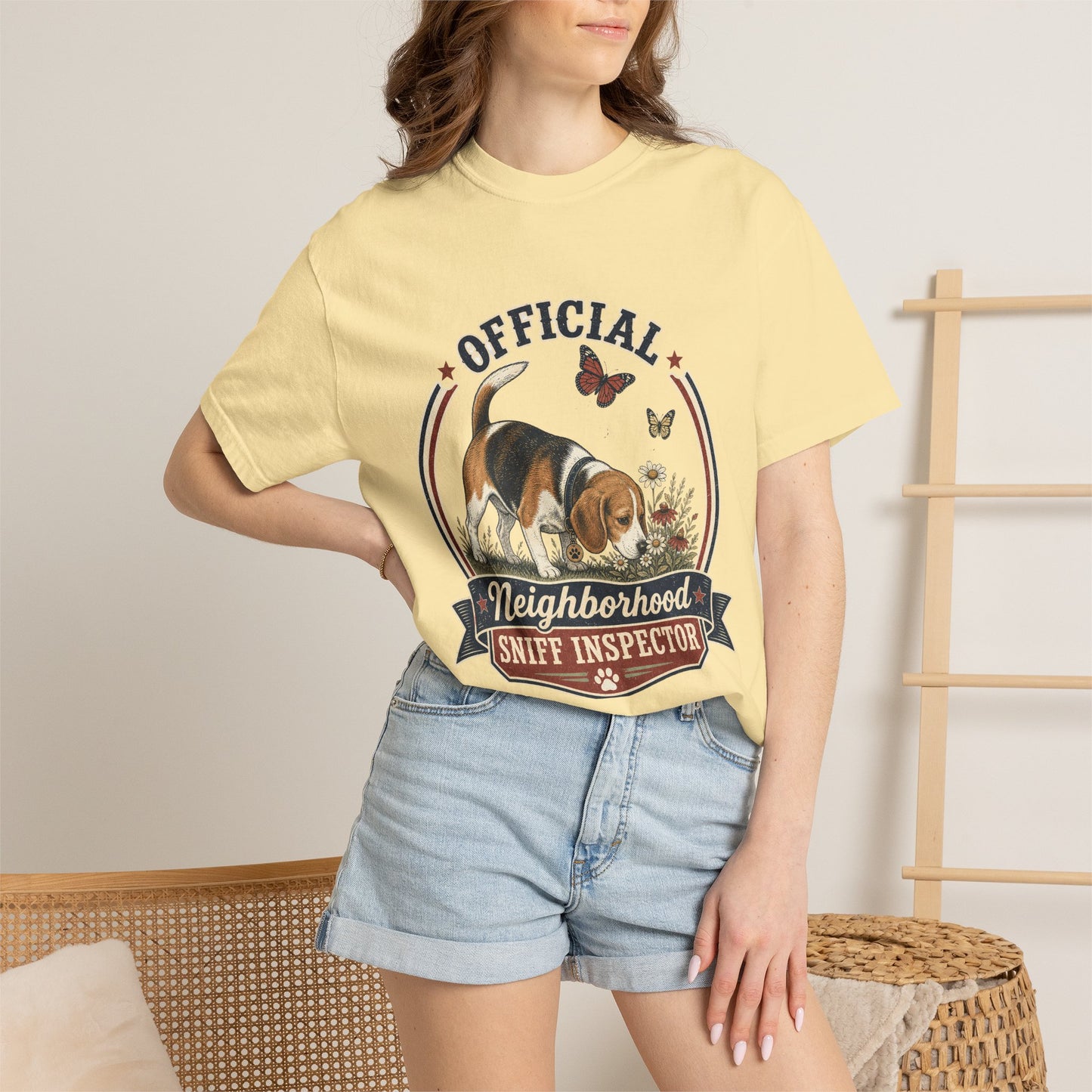 Official Neighborhood Sniff Inspector Beagle T-Shirt | Dog Lover Tee