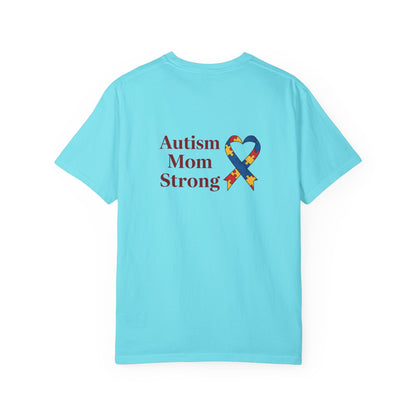 Autism Mom Strong T-shirt | Autism Awareness Puzzle Ribbon