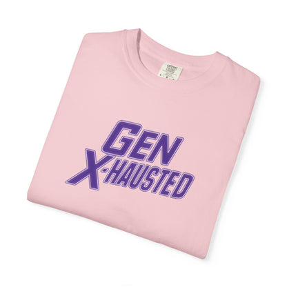 Gen X-Hausted Unisex T-shirt, Forgot Again Found Out Funny Tee, Gen X Humor Gift, Retro 80s 90s Shirt, Vintage Style Clothing
