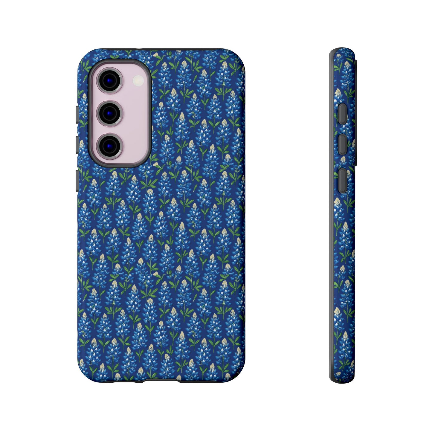 Phone Case, Texas Bluebonnet Tough Case, Navy Floral Phone Cover, Protective iPhone Case, Samsung Galaxy Case, Texas Wildflower Gift