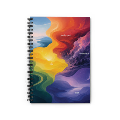 Emotion Spectrum abstract swirl notebook | Spiral Notebook