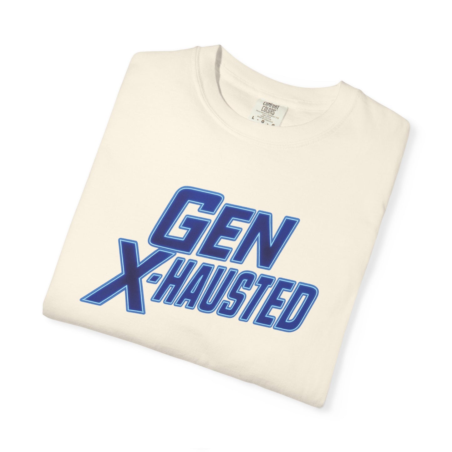 Gen X-Hausted Unisex T-shirt, Forgot Again Found Out Funny Tee, Gen X Humor Gift, Retro 80s 90s Shirt, Vintage Style Clothing
