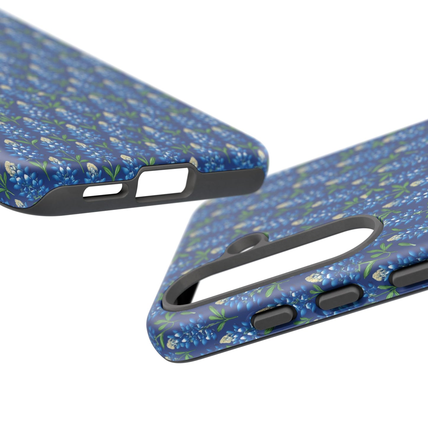 Phone Case, Texas Bluebonnet Tough Case, Navy Floral Phone Cover, Protective iPhone Case, Samsung Galaxy Case, Texas Wildflower Gift