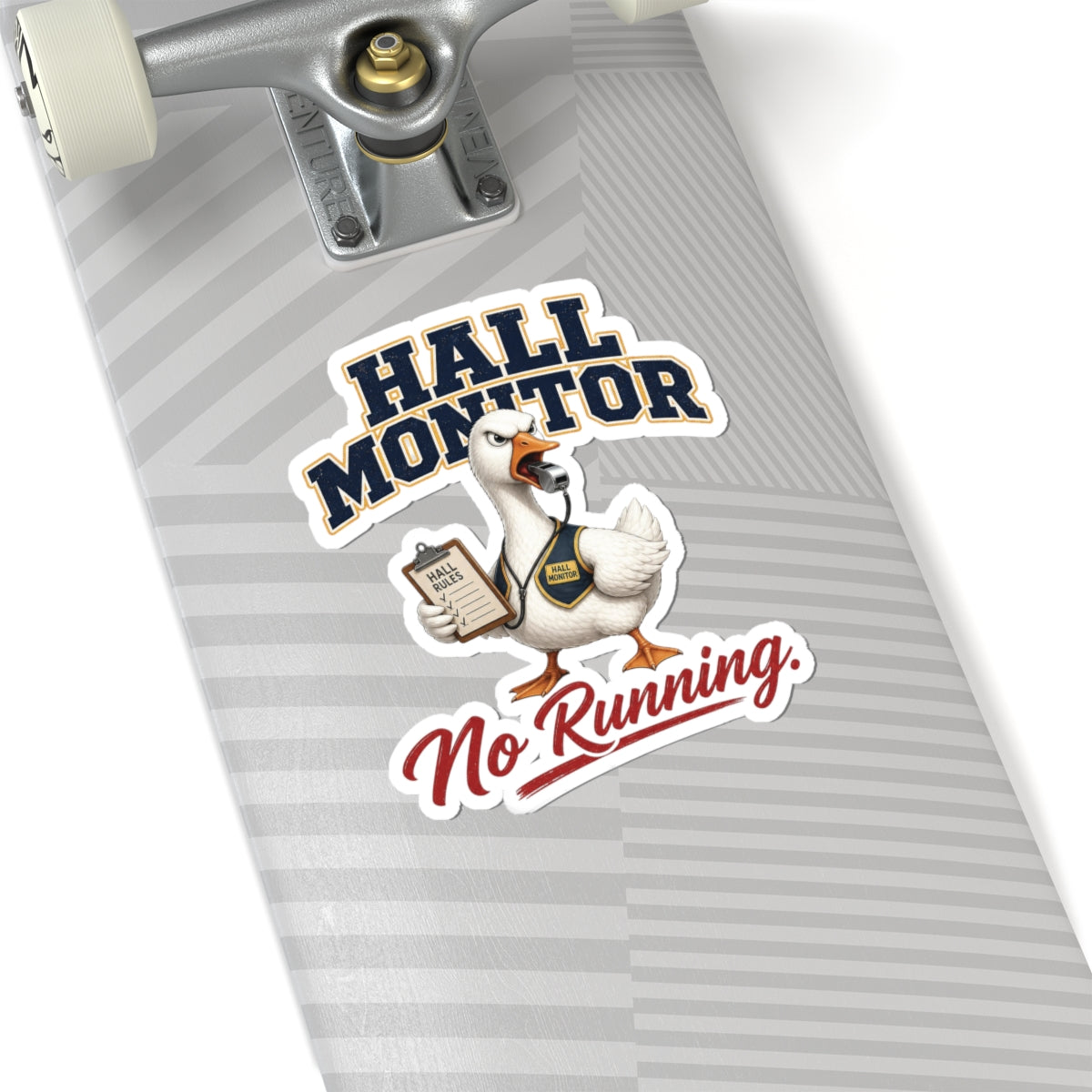 Hall Monitor Goose No Running Sticker | Kiss-Cut Sticker