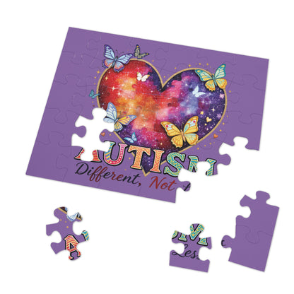Autism 'Different Not Less' Jigsaw Puzzle with Tin