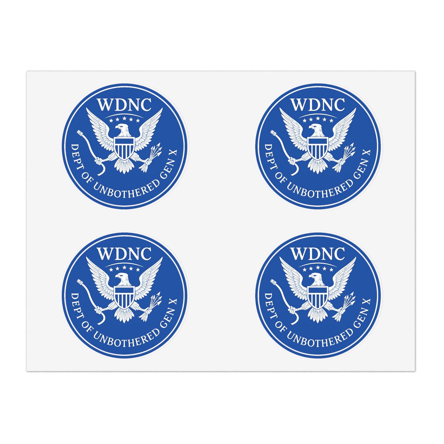 WDNC Department of Unbothered Sticker Sheets, Fun Office Decor, Laptop Stickers, Gift for Students, Journal Decor