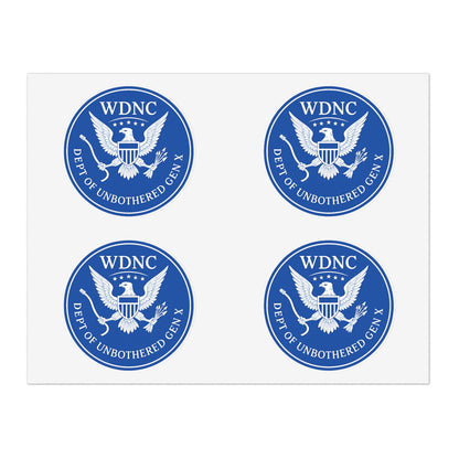 WDNC Department of Unbothered Sticker Sheets, Fun Office Decor, Laptop Stickers, Gift for Students, Journal Decor