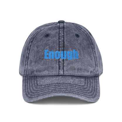 Embroidered "Enough" Cap, Vintage, Motivational, Unisex Hat, Baseball Cap, Gift for Him/Her