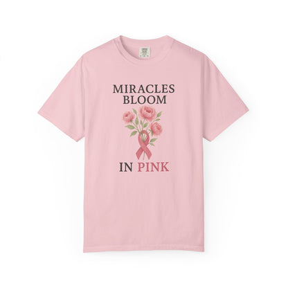 Breast Cancer Awareness T-Shirt, Floral Design for Charity Events, Gifts for Survivors, Unisex Apparel, Supportive Fashion