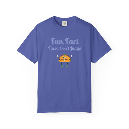 Fun Fact Taco Unisex Tee - Humorous Foodie Shirt, Gift for Taco Lovers, Casual Wear, Cute Graphic Tee