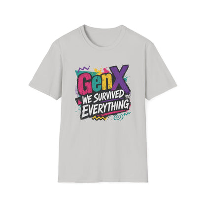 Gen X We Survived Everything T-Shirt | 90s Retro Graphic Tee
