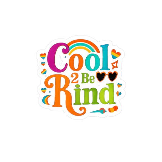 Vibrant Vinyl Decals for Kindness | Cool 2 be Kind Stickers, Fun Wall Art, LGBTQ+ Decor, Kids Room Accessories, Gift for Friends