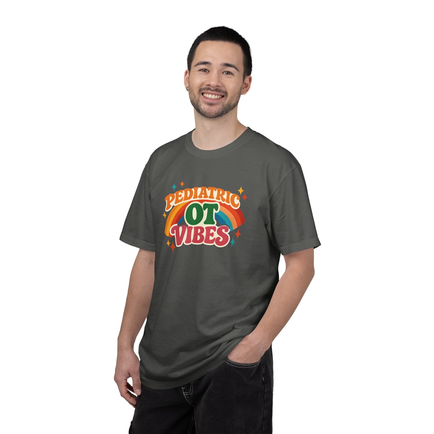 Pediatric OT Vibes T-shirt | Retro Rainbow Occupational Therapy Tee