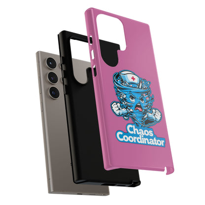 Chaos Coordinator Phone Case, Fun Nurse Gift, Tough Cases for Healthcare Heroes, Unique Cell Phone Cover, Funny Medical Humor/ Pink