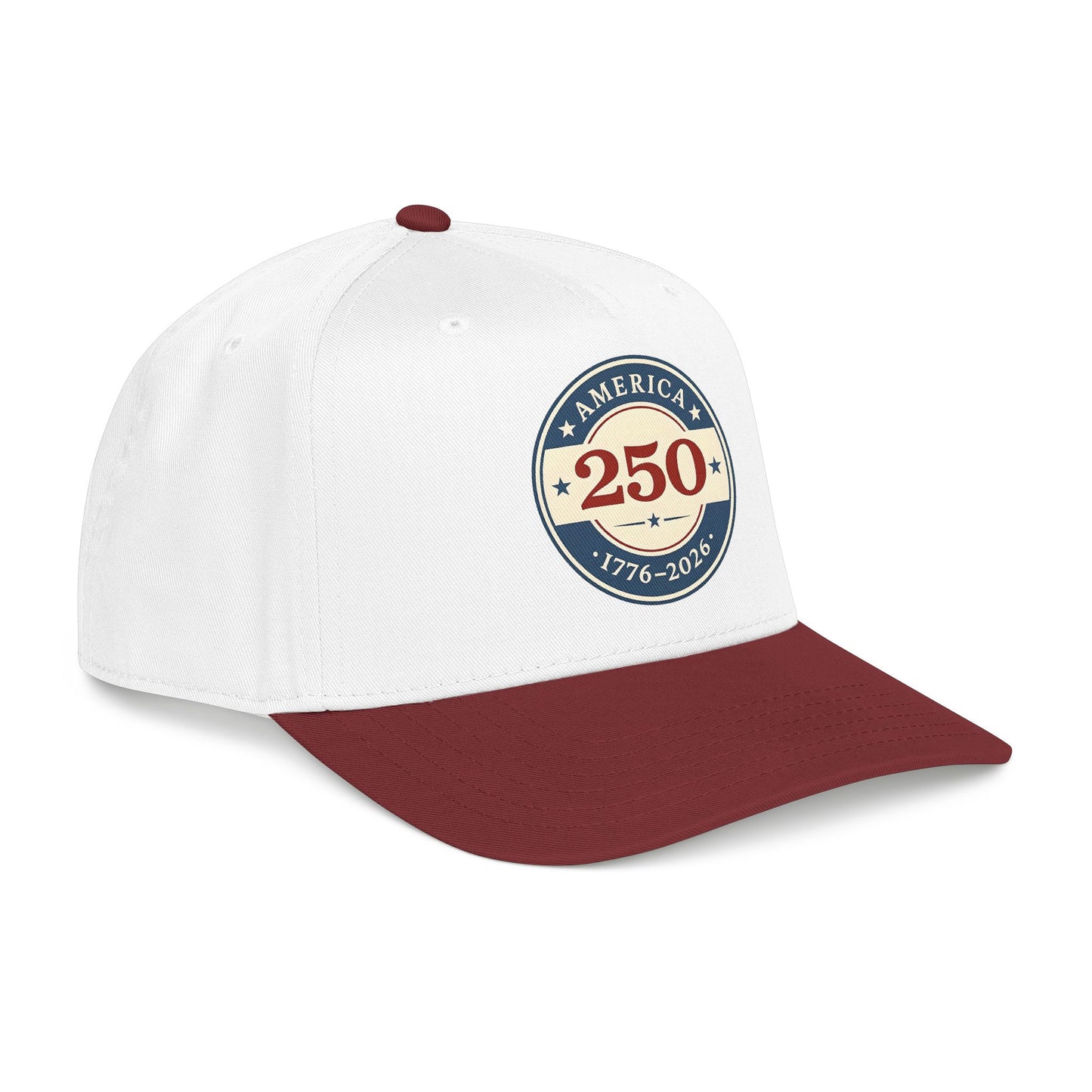 America 250 1776-2026 Patch Mid Profile Baseball Cap | 250th Anniversary Celebration