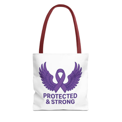 Protected and Strong Awareness Tote Bag, Eco-Friendly Shoulder Bag, Reusable Grocery Bag, Canvas Shopping Tote, Gift for Activists,