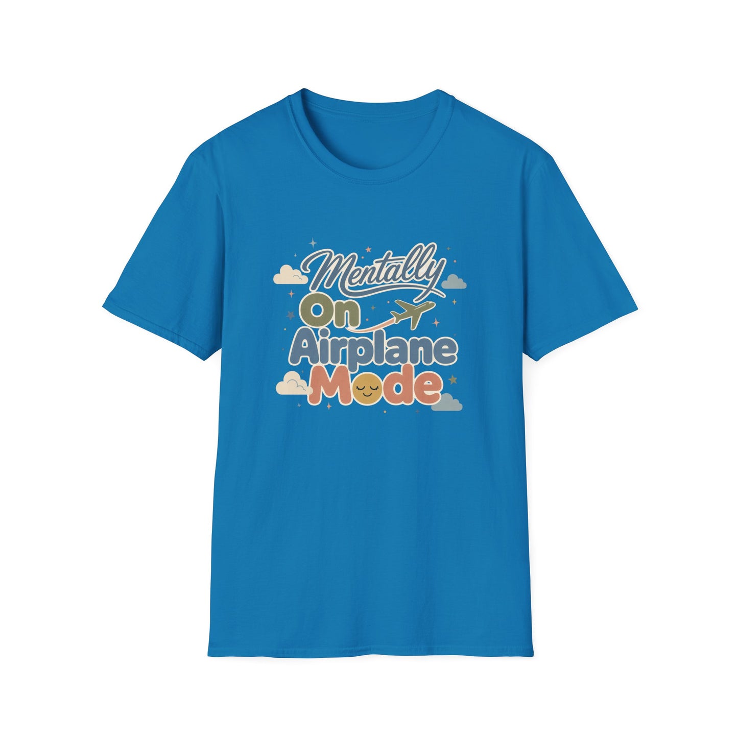 Mentally On Airplane Mode T-Shirt | Travel Plane Graphic