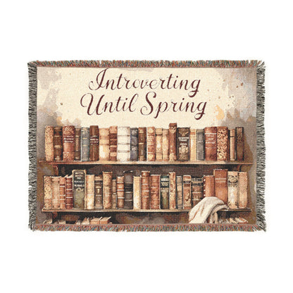 Cozy Literary Woven Blanket - Perfect for Book Lovers, Reading Nooks, Home Decor, Gift for Her, Relaxation Essentials
