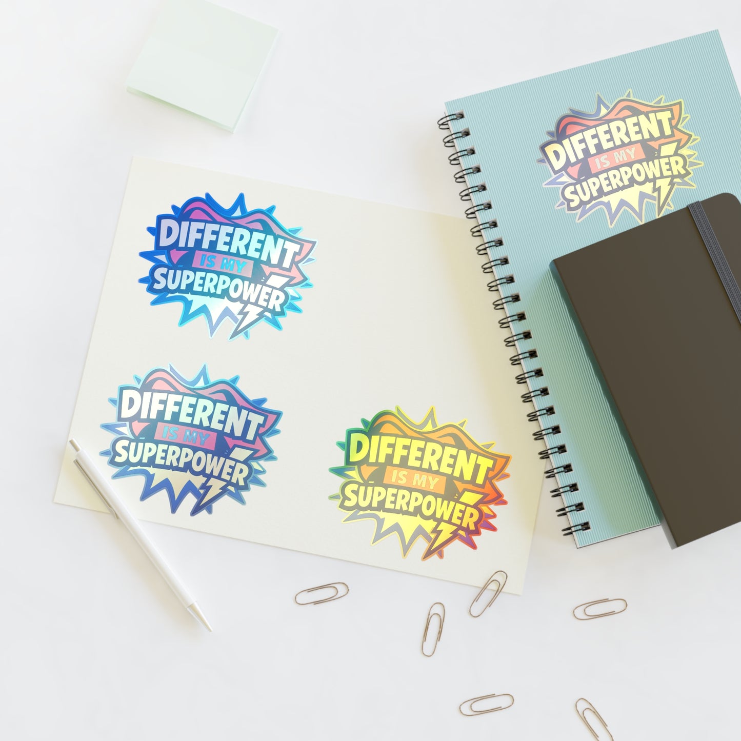 Different Is My Superpower Autism Sticker Sheets | Neurodiversity Pride Stickers