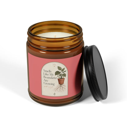 Smells Like My Boundaries Are Growing Candle | Amber Jar Soy Candle