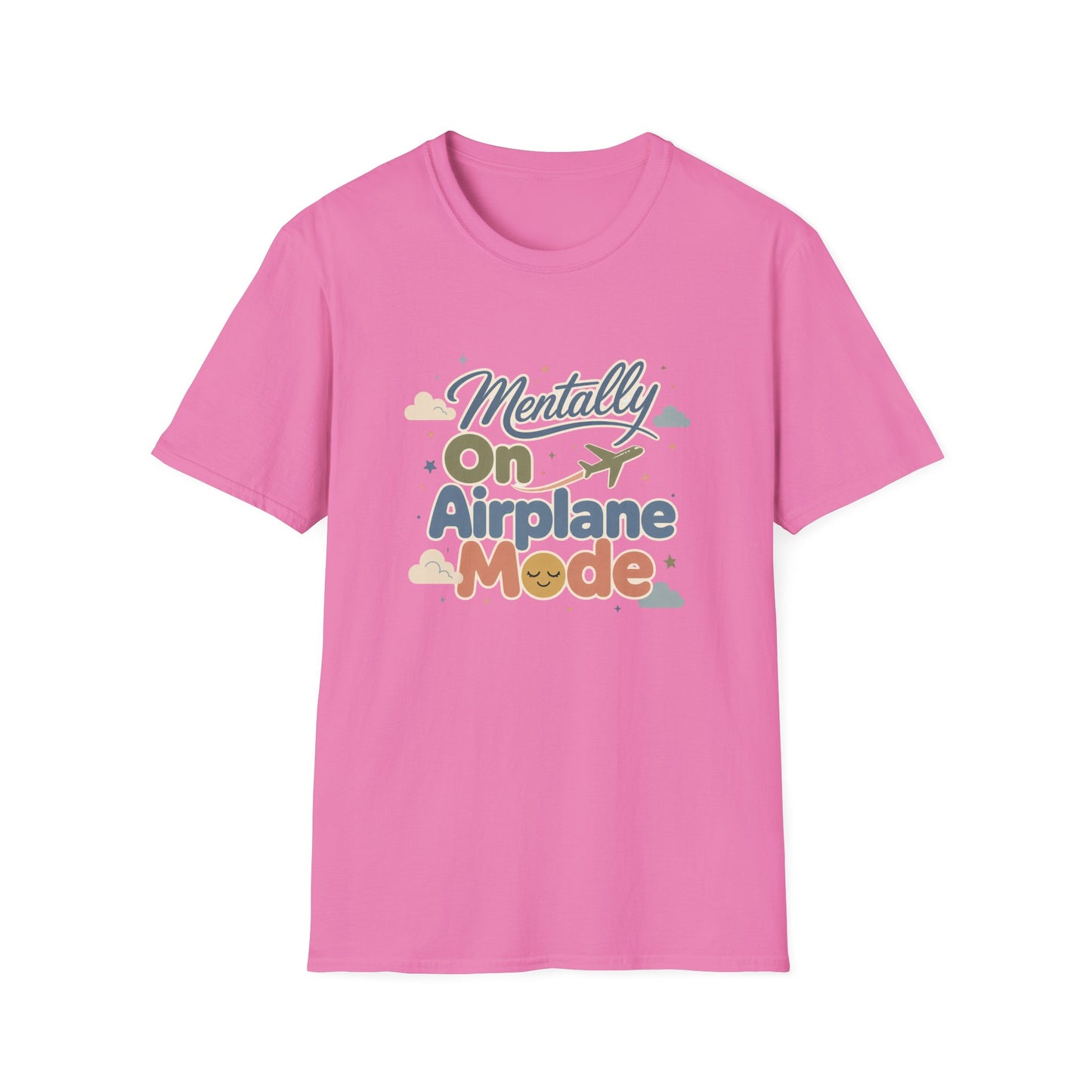 Mentally On Airplane Mode T-Shirt | Travel Plane Graphic
