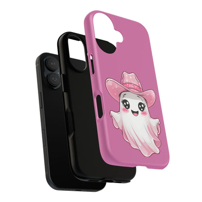 Cute Ghost Phone Case - Fun, Whimsical, Kawaii, Halloween, Gift Idea, Pink Ghost Design