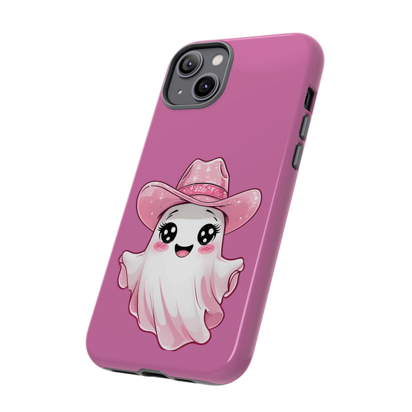 Cute Ghost Phone Case - Fun, Whimsical, Kawaii, Halloween, Gift Idea, Pink Ghost Design