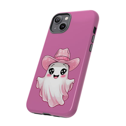 Cute Ghost Phone Case - Fun, Whimsical, Kawaii, Halloween, Gift Idea, Pink Ghost Design