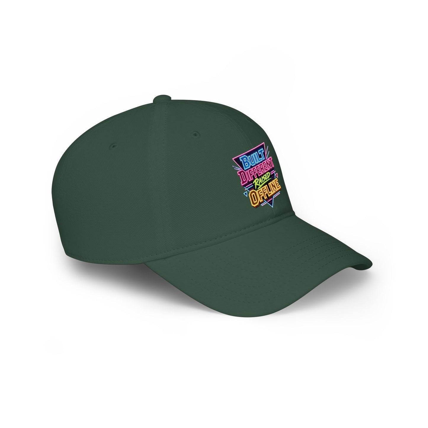 Built Different Offline graphic Baseball Cap | Retro Neon Patch