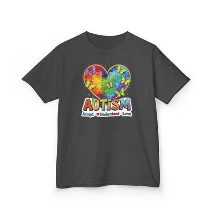 Autism Puzzle Heart Kids Tee | Accept Understand Love