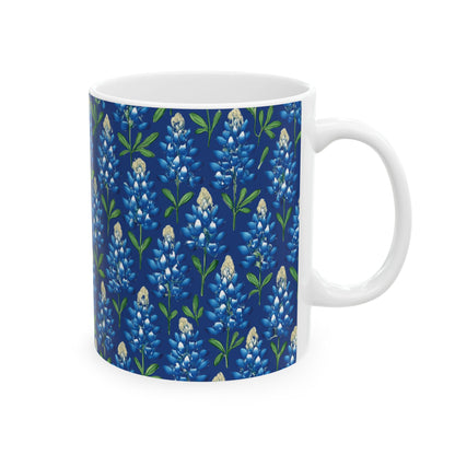 Texas Bluebonnet Ceramic Mug, Floral Pattern Coffee Cup, Southwestern Drinkware, Botanical Tea Mug, Gift for Gardeners, Home Decor